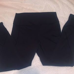 Black lululemon leggings in movement